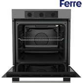 Ferre Flowart Via Vitroseramik Elektrikli Gri  Ankastre Set ( D065-SA Sessiz + MS261 + QBL62CPR) thumbnail 4