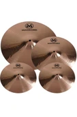 Maxword MY-40 PRO B8 Cymbal Bateri Zil Seti ( 2x14'' Hi Hat 16'' ve 18'' Crash/Ride) thumbnail 1