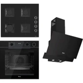 Ferre Steamart-Fryart-Sılentart Serisi Siyah Set (SS205 + QEP64CS +D063-SA) - Emaye Izgara thumbnail 1