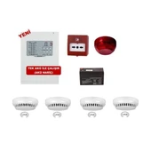 Teknim Konvansiyonel Sistem Yangın Alarm Seti 4 Lü - 1