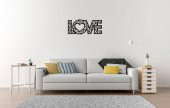 CajuArt Dekoratif Modern Siyah Büyük Ahşap Love Yazısı Tablo Aşk - 1