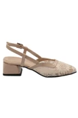 Celira Ten Tüllü Klasik Kısa Topuk Kadın Ayakkabı thumbnail 1