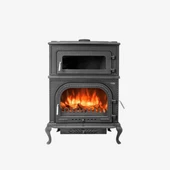 TDS Optima X Fırınlı,Yan Kapaklı, Alttan Küllüklü Döküm Şömine Soba thumbnail 2