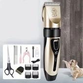 C5 Kırpık 10 In 1 Ayarlanabilir Şarjlı Kedi Köpek Tıraş Makinesi Pet Evcil Hayvan Tüy Kesme Aparatlı thumbnail 1