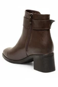 Celira Kahve Femuarlı Topuklu Tokalı Günlük Kadın Bot thumbnail 3