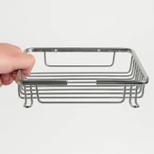 Banyo Köşe Duş Rafı Krom Tek Katlı Kare Şampuanlık Sabunluk Paslanmaz Metal Duvar Tipi Organizer thumbnail 6