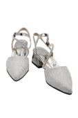 Celira Gümüş Taşlı Simli Kısa Topuk Kadın Ayakkabı thumbnail 2