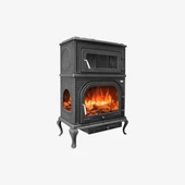 TDS Optima X Fırınlı,Yan Kapaklı, Alttan Küllüklü Döküm Şömine Soba thumbnail 4