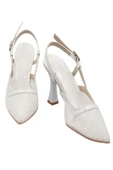 Celira Beyaz Tüllü Klasik Topuk Kadın Ayakkabı thumbnail 7