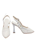 Celira Beyaz Tüllü Klasik Topuk Kadın Ayakkabı thumbnail 2