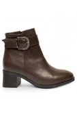 Celira Kahve Femuarlı Topuklu Tokalı Günlük Kadın Bot thumbnail 1