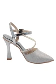 Celira Gümüş Taşlı Simli Klasik Topuk Kadın Ayakkabı thumbnail 1
