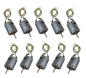 10 Adet 30cm Kablo Lehimli 12V DC Motor Hobi Oyuncak Elektrik Deney Motoru thumbnail 2