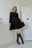 Siyah Kısa Klasik Elbise thumbnail 2