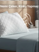 Beylini 2'li 800 Gr Klimalı Mikrofiber Kapitone Yastık Yumuşak Antialerjik Makinede Yıkanabilir Pürüzsüz 50x70cm Beyaz thumbnail 2