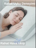 Beylini 2'li 800 Gr Klimalı Mikrofiber Kapitone Yastık Yumuşak Antialerjik Makinede Yıkanabilir Pürüzsüz 50x70cm Beyaz thumbnail 3