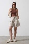 Cargo Cepli Şort - Taş thumbnail 1