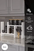 Lidya Çok Amaçlı Raf Mutfak Tezgah Üstü Organizer Banyo Mutfak Düzenleyici Beyaz - 1