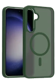 Samsung Galaxy A26 Jota Magsafe Kapak - Koyu Yeşil thumbnail 1