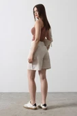 Cargo Cepli Şort - Taş thumbnail 4