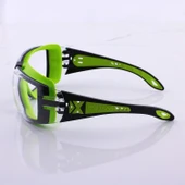 Buğulanmaz İpli İş Güvenlik Gözlüğü Lazer UV Koruyucu Toz Korumalı Gözlük Silikon Kulaklık Şeffaf thumbnail 4