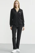 Oversize Kapüşonlu Fermuarlı Eşofman Takım - Siyah thumbnail 1