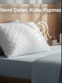 Beylini 2'Li 800 GR Mikrofiber Kapitone Yastık Yumuşak Rahat Antialerjik Makinede Yıkanabilir Pürüzsüz 50x70cm thumbnail 4