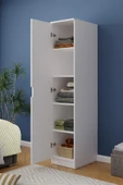 Lento 1 Kapaklı 5 Raflı Gardırop Beyaz - 4
