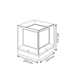 Küp Bahçe Aydınlatma Armatürü Set Üstü Dekoratif Aplik 1 Adet - 7