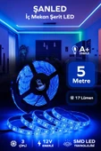 3 Çipli Iç Mekan Mavi Şerit Led 5 Metre - 1