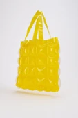 B.Y. Trend Kadın Plaj Çantası Sarı Şişme Omuz Çanta Br01 thumbnail 4