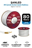 Anten Uydu Beyaz Kablo Rg6 U4 Tv Anten Kablo 48 Tel - 80 Metre - 1