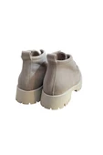 Bej Hakiki Deri Süet Bağcıklı Bot thumbnail 4