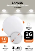 Ayarlı Çap 36w Beyaz Işık Led Spot (5-22 Çaplı ) 10 Adet - 1