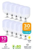 30w Tasarruflu E27 Sarı Işık Torch Led Ampul 10 Adet - 1