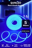 Neon 12 Volt Esnek Hortum led Mavi 5 Metre - 1