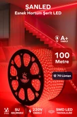 Hortum Esnek 220V Şerit Led Kırmızı 100 Metre thumbnail 1