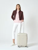 Polipropilen Valiz 2'li Valiz Seti Orta Boy - Kabin Boy Gri 04pc7070 thumbnail 6