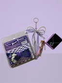 Lila Rüya Hediye Kutusu - Mavi Taşlı Kolye, İnci Detay ve Yeşil Çay İçerikli Zarif Kadın Hediye Seti - 4