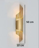 Sarkıt Modeli Metal Çift Yönlü Gün Işığı GOLD KASA Duvar Aydınlatma Pilli Aplik - 2