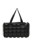 B.Y. Trend Kadın Plaj Çantası Siyah Şişme Omuz Çanta Br04 thumbnail 1