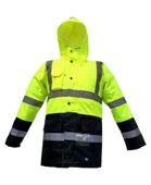 Waterproof Fosforlu Oxford Parka Sarı Lacivert XXXL beden JUNIOR JN1013 thumbnail 2