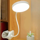 ShopyTech Klipsli LED Masa Lambası USB Şarjlı 3 Kademeli Dokunmatik Göz Yormaz Işık (4000 mAh) - 1