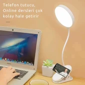 ShopyTech Klipsli LED Masa Lambası USB Şarjlı 3 Kademeli Dokunmatik Göz Yormaz Işık (4000 mAh) - 6