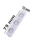 3 Ledli Parmak Led Modül 1.5w 2835 Smd Mercekli Mavi - 50 Adet - 4