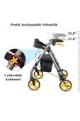 POYLİN Ekonomik Rollatör | Katlanabilir Yapı, Oturma Alanı, Frenli Tekerlekli P581 - 8