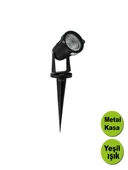 5W YEŞİL IŞIK SİYAH KASA ÇİM BAHÇE AYDINLATMA ARMATÜRÜ 10 Adet - 4