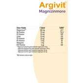 Argivit Magnizinmore Magnezyum Çinko ve Vitamin D İçeren Takviye Edici Gıda 60 Tablet thumbnail 5