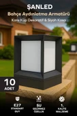Küp Bahçe Aydınlatma Armatürü Set Üstü Dekoratif Aplik 10 Adet - 1