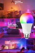 Rgb Led Lamba ampül Kumandalı Ambiyans Aydınlatma Tasarruflu Renk Değiştiren Led Işık 10 Adet - 4